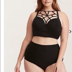 Torrid caged push-up balconette bikini top NWOT